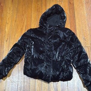 Black Hooded Puffer Jacket